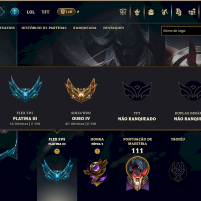 Ouro 4 com 90 Champs e 15 Skins