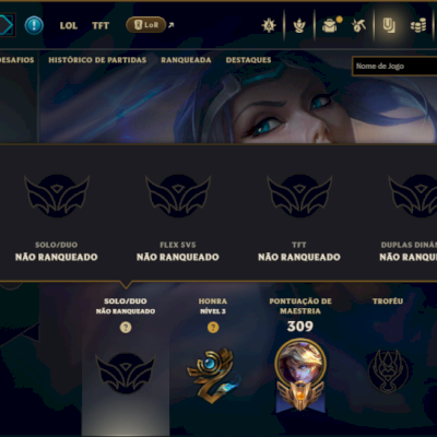 Unranked com TODOS os Champs e 99 Skins ( ADC / SUP / JG )