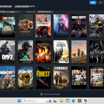 Conta top steam no preço +55 jogos top