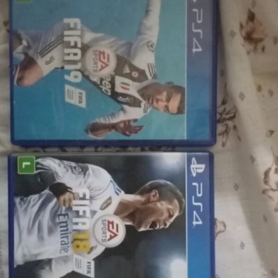 Fifa 18 (R$40,00) e Fifa 19 (R$40,00)