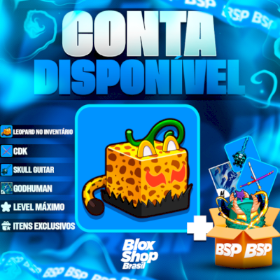 CONTA BLOX FRUITS > 🐆LEOPARD NO INVENTÁRIO + ⚔️CDK + 🎸SG + 👊GHM + LVL 2550