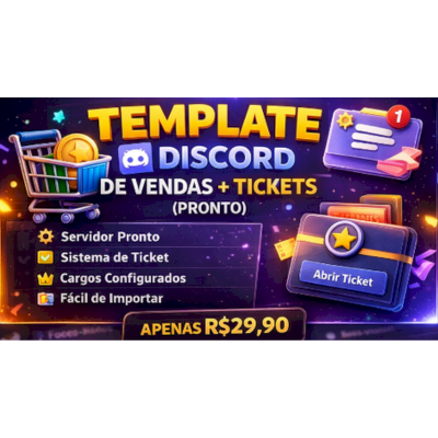 Template Discord de Vendas + Tickets (Pronto)