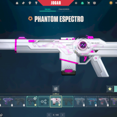 conta de valorant 2 skins de phantom, ferro 3, 365 VP, faltando 3 agentes