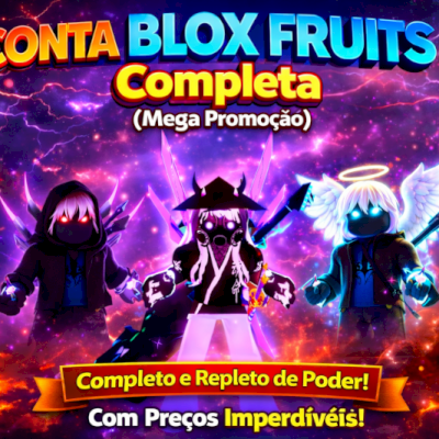 CONTA BLOX FRUITS 🔥 5 RAÇAS V4 + GODHUMAN FULL + 2 PERMS