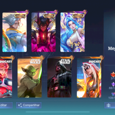 MOBILE LEGENDS- CONTA NO GLORIA - 680 SKINS
