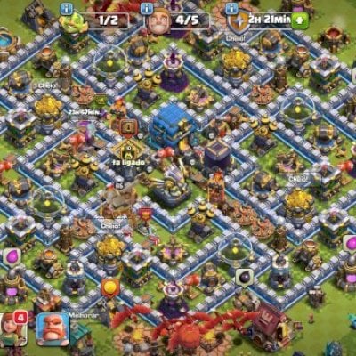 Conta Clash of clans cv12  full com 2k de gemas