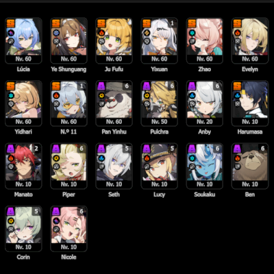 Yixuan M1+Motor e mais 10 personagens Rnakl S limitados 5 deles com assinatura