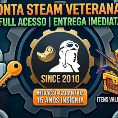 CONTA STEAM ANTIGA Veterana (2010, 2011, 2012) VAZIA FULL ACESSO 15-14 Anos