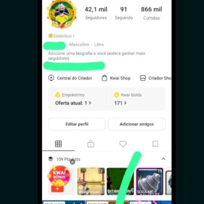 Vendo essa conta kwai 42,1 mil seguidores orgânico