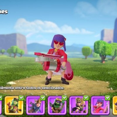 CONTA CLASH OF CLASH CV 14 quase FULL COM VARIAS SKINS LENDARIAS