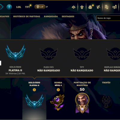 Platina 2 com 35 Champs e 9 Skins