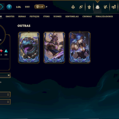 Unranked com 100 Champs e 56 Skins ( ADC / MID / JG )