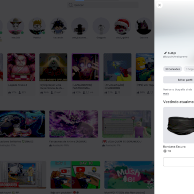 Vendo Conta Roblox ( Itens, Skins, Jogos com bastante evolução )