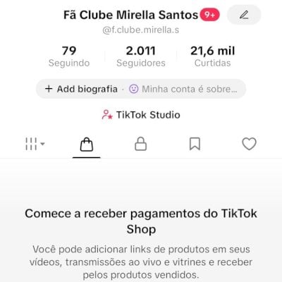Conta com shop liberado