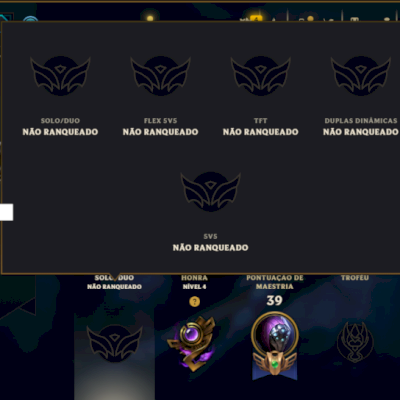 Unranked com 50 Champs e 39 Skins