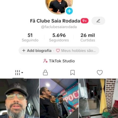 Vendo conta do tik Tok bem engajada