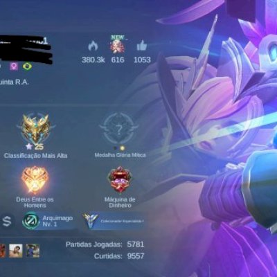 CONTA END GAME | MIYA LEGEND | TODOS EMBLEMAS LVL 60 | 131 HERÓIS | 205 SKINS