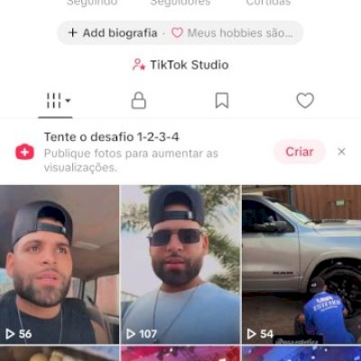 Vendo conta do tik Tok bem engajada