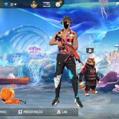 Conta de free fire antiga com o passe do pirata é 8 bits