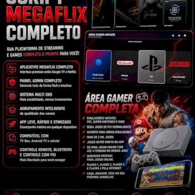 SCRIPT PAINEL + APK base MEGAFLIX COMPLETO 🎮🔥🚀