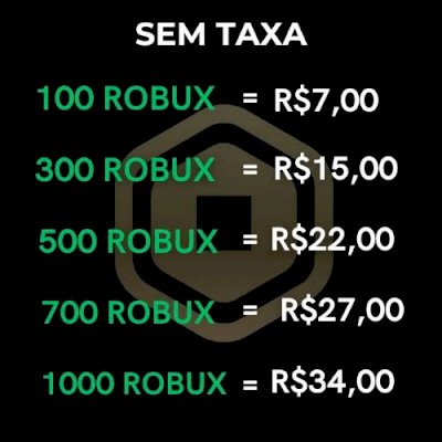 VENDO ROBUX ENTREGAS IMEDIATA