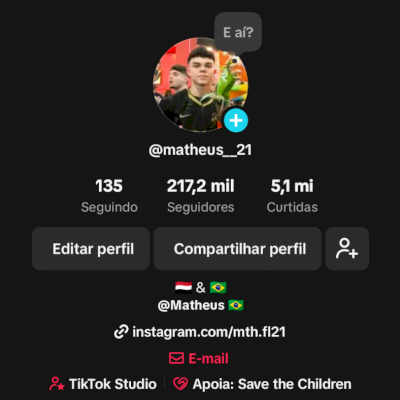 Conta Engajada TikTok - 220k seguidores reais e ativos.