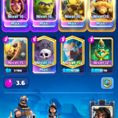 Conta clash royale 12k troféus, cartas level 16