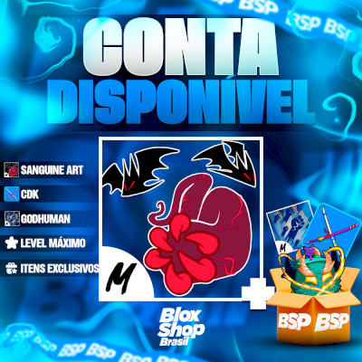 CONTA BLOX FRUITS >🩸SANGUINE ART + ⚔️CDK + 👊GODHUMAN + LEVEL MÁXIMO
