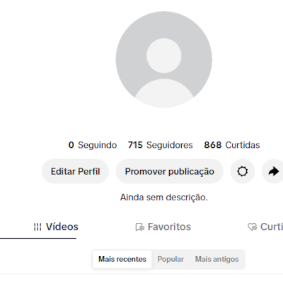 CONTA TIK TOK 715 SEGUIDORES E 868 CURTIDAS (CONTAS TIK TOK)