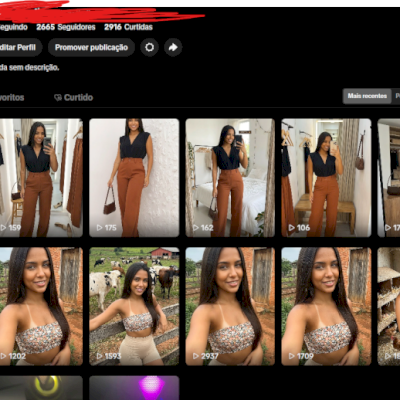 Conta para venda de modelo de IA / 2.6k de seguidores / 2.9k de curtidas