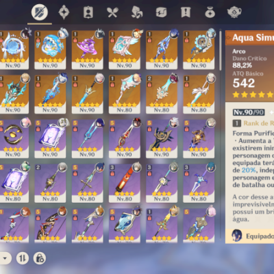 Conta Genshin Endgame Lvl 60