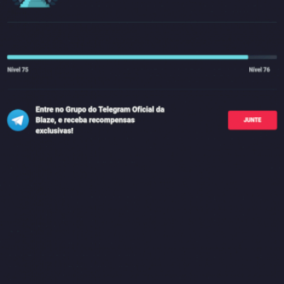 Conta da Blaze próximo a passar pro Nível 76