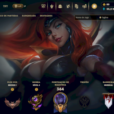 CONTA LOL - FULL ACESSO - LV262 + 130 SKINS