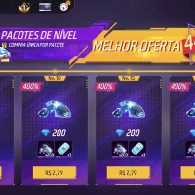 CONTA LEVEL 31, COM PACOTE DE DIAMANTES LIBERADO PARA COMPRA