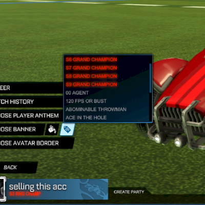 Conta Steam de ROCKET LEAGUE rara! Mais de 20 tags de GC!