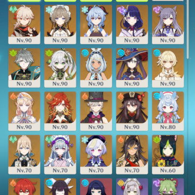 Conta Genshin AR 60 com 26 Personagens 5* e muito Mais!