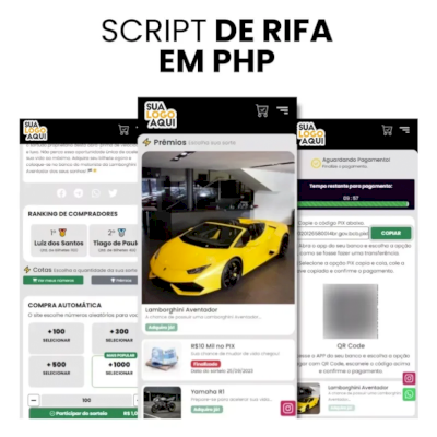 SUA RIFA ONLINE COM MAIS DE 1 MILHÃO DE COTAS + PAGAMENTO AUTOMÁTICO