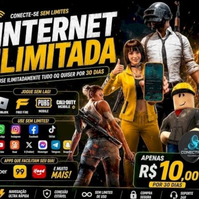 INTERNET ILIMITADA VIVO TIM E CLARO TODOS OS DDDS ANDROID OU IPHONE