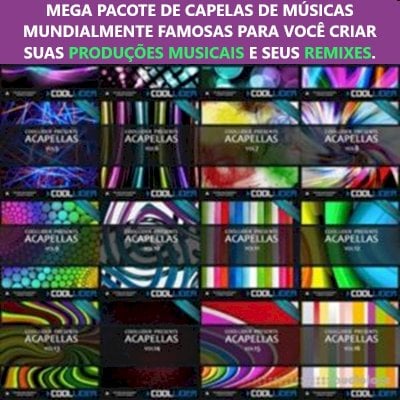 Mega Pack de Capelas P/ Produção Musical e Remixes Só Musicas Famosas 42 Volumes