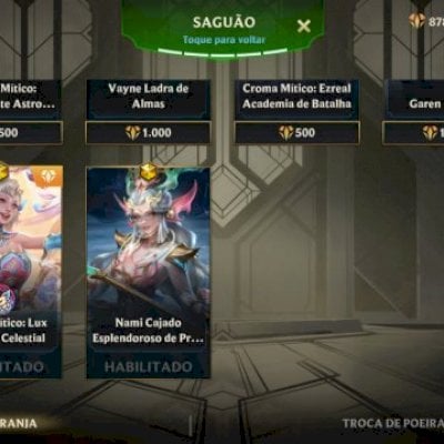 Conta Wild Rift Mestre com +140 skins e +800 gemas laranjas