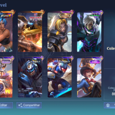 Conta mobile Legends 236 skins