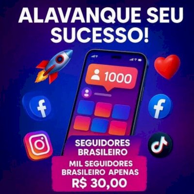 Seguidores Instagram 1K SEGUIDORES BRASILEIROS APENAS 30,00 $
