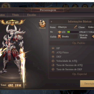 VENDA CONTA MU DARK EPOCH COMBO 2 CONTAS TOP3 E 4 DO SERVIDOR URUK27