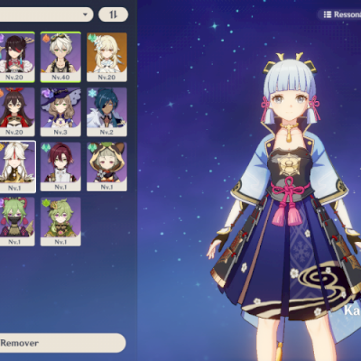 Conta com Ayaka e Chifres vermelhos (arma do Itto)