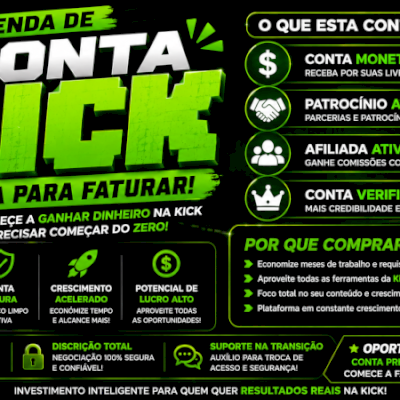 CONTA KICK COM PATROCINIO