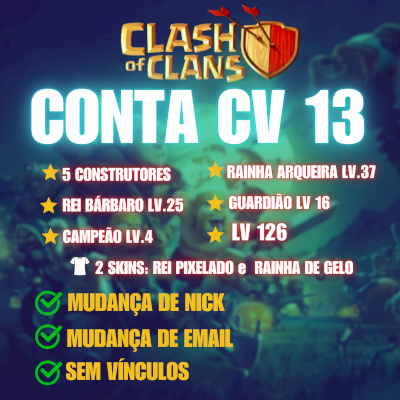 CONTA CLASH OF CLANS CV 13