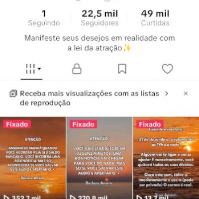 Tiktok 22k seguidores 100% reais, conteúdo monetizável e live (Leia a descrição)