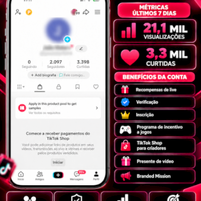 TikTok Shop BR | 2K seguidores | Pronta Pra Crescer
