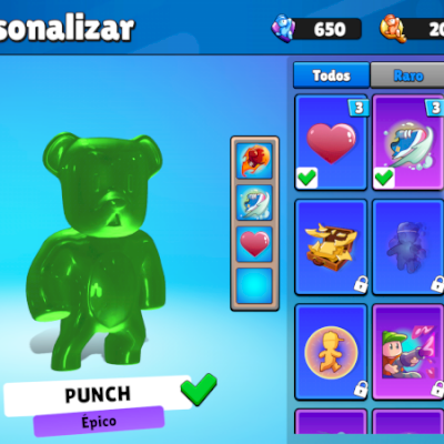 CONTA STUMBLE GUYS COM PASSE DE BATALHA INFINITO 600 GEMAS E EMOTES