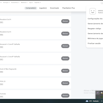 Conta PSN único dono